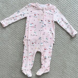 Angel Dear Llamas winter scarves Pink Footie 3-6 months pajamas bamboo